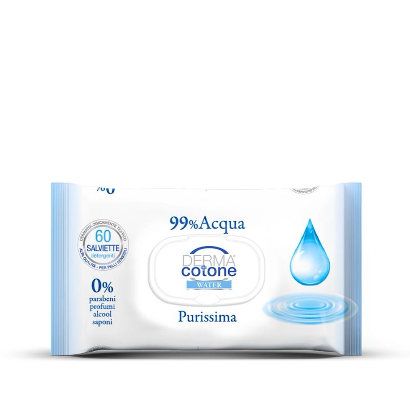 Dermacotone Salviettine Detergenti Acqua Purissima 60 pz